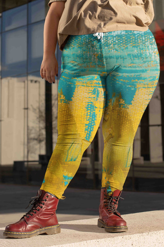 FreshBloom Printed Workout Leggings – High-Waisted, Stretchable & Stylish