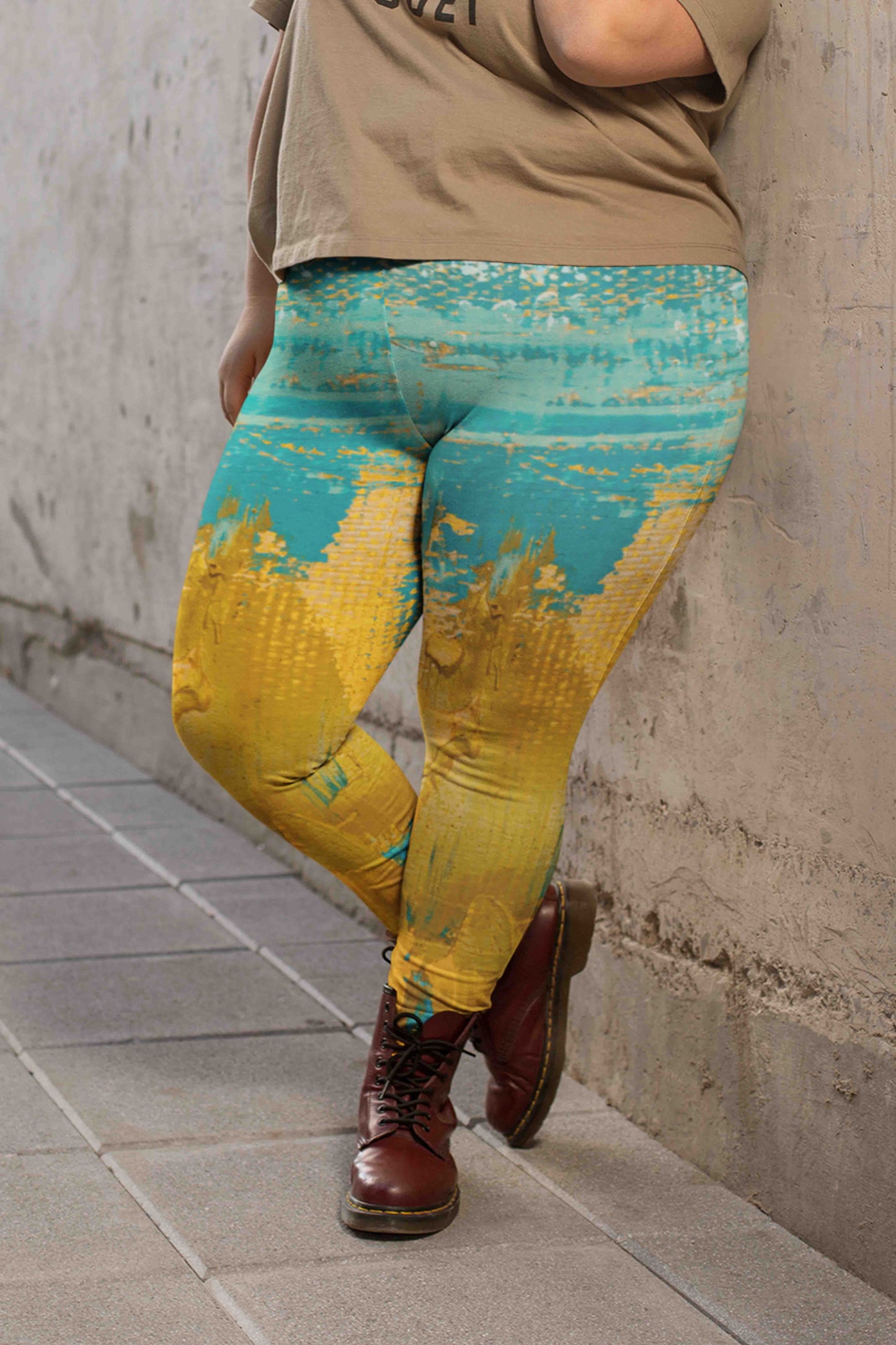 FreshBloom Printed Workout Leggings – High-Waisted, Stretchable & Stylish