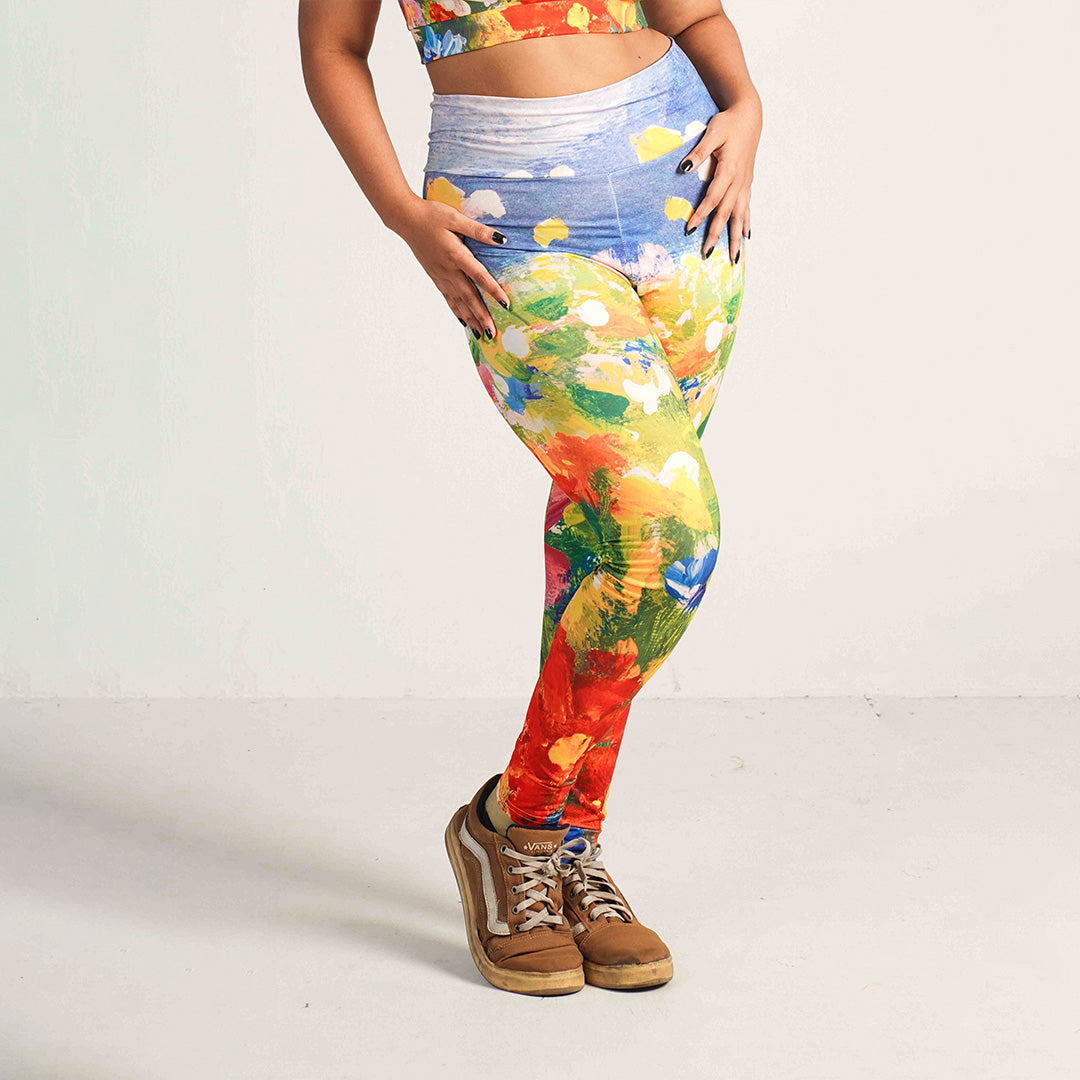FloraFlow Printed Workout Leggings – High-Waisted, Stretchable & Stylish Gym Wear
