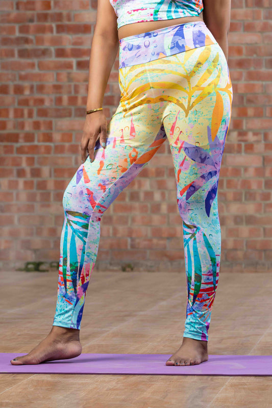 NovaTone Printed Workout Leggings – High-Waisted, Stretchable & Stylish Gym Wear