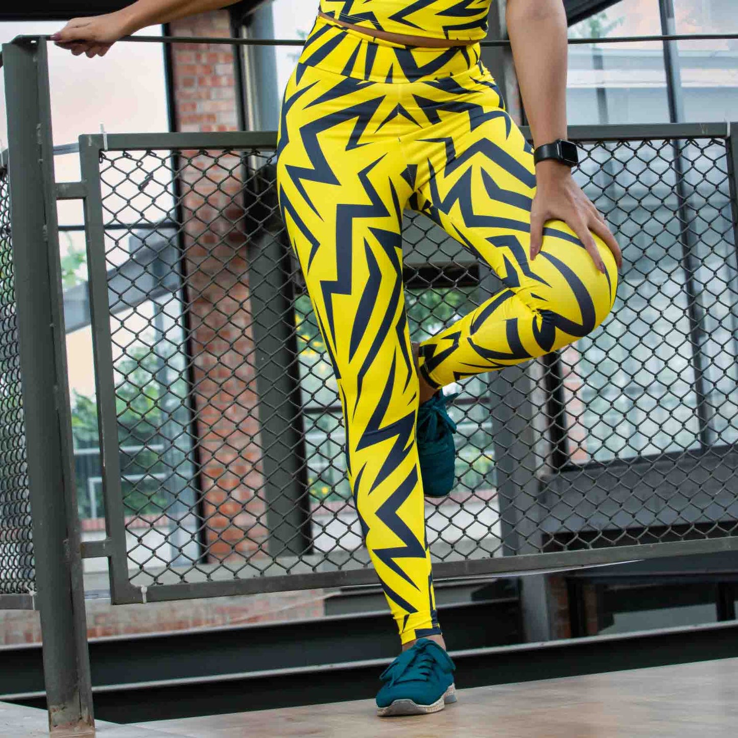 EdgeMode Printed Workout Leggings – High-Waisted, Stretchable & Stylish
