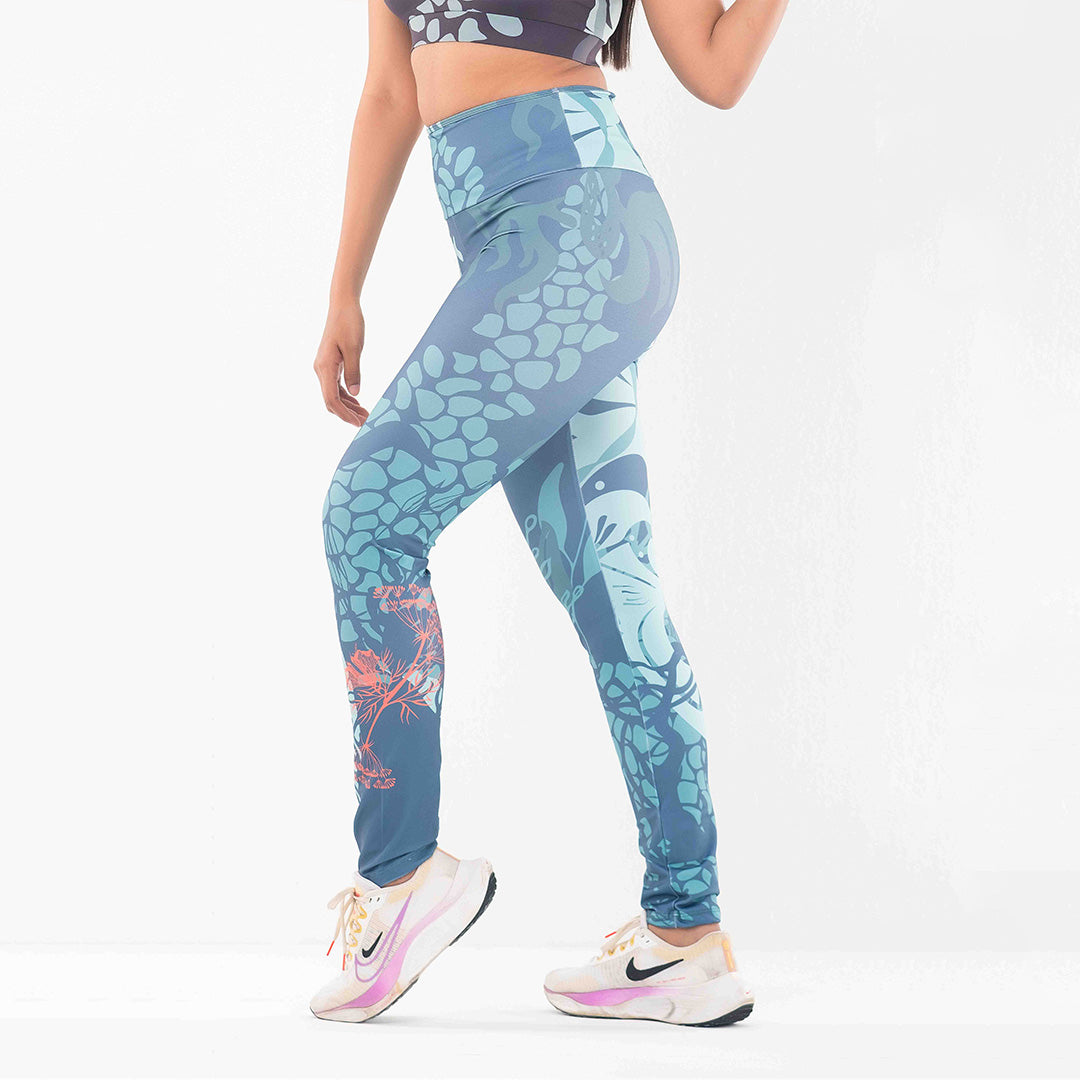 VelocityFit Printed Workout Leggings – High-Waisted, Stretchable & Stylish Gym Wear