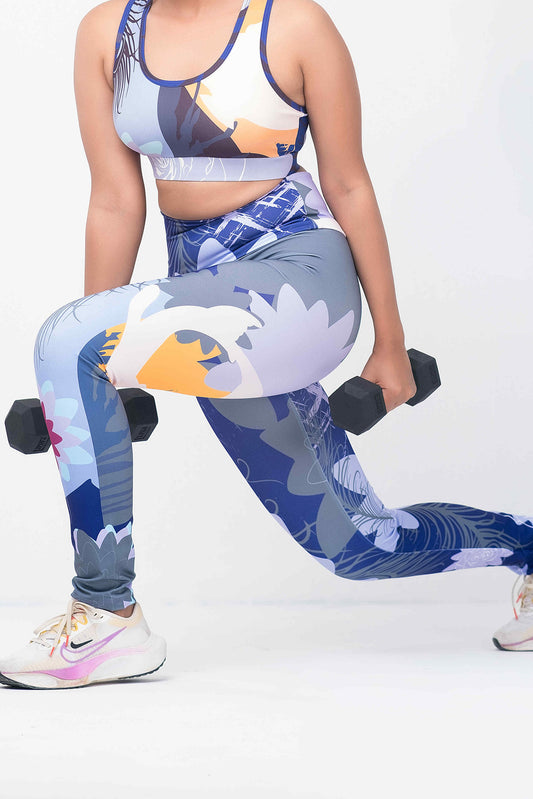 AirTide Printed Workout Leggings – High-Waisted, Stretchable & Stylish