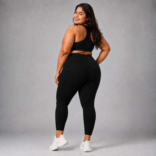 Black Yoga Bra Leggings Set for sports and gym BSET8