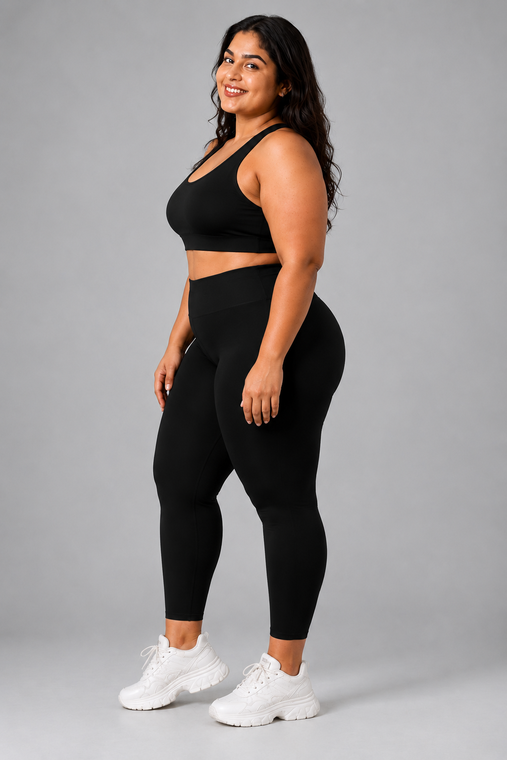 Black Yoga Bra Leggings Set for sports and gym BSET8