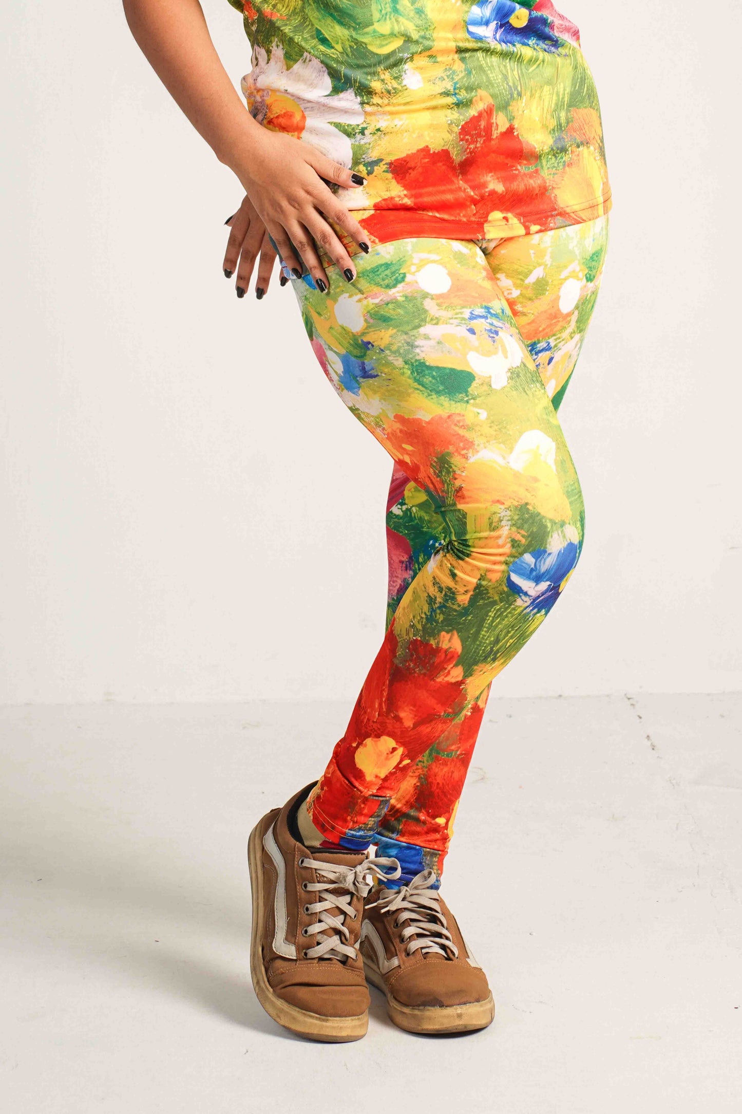 FloraFlow Printed Workout Leggings – High-Waisted, Stretchable & Stylish Gym Wear