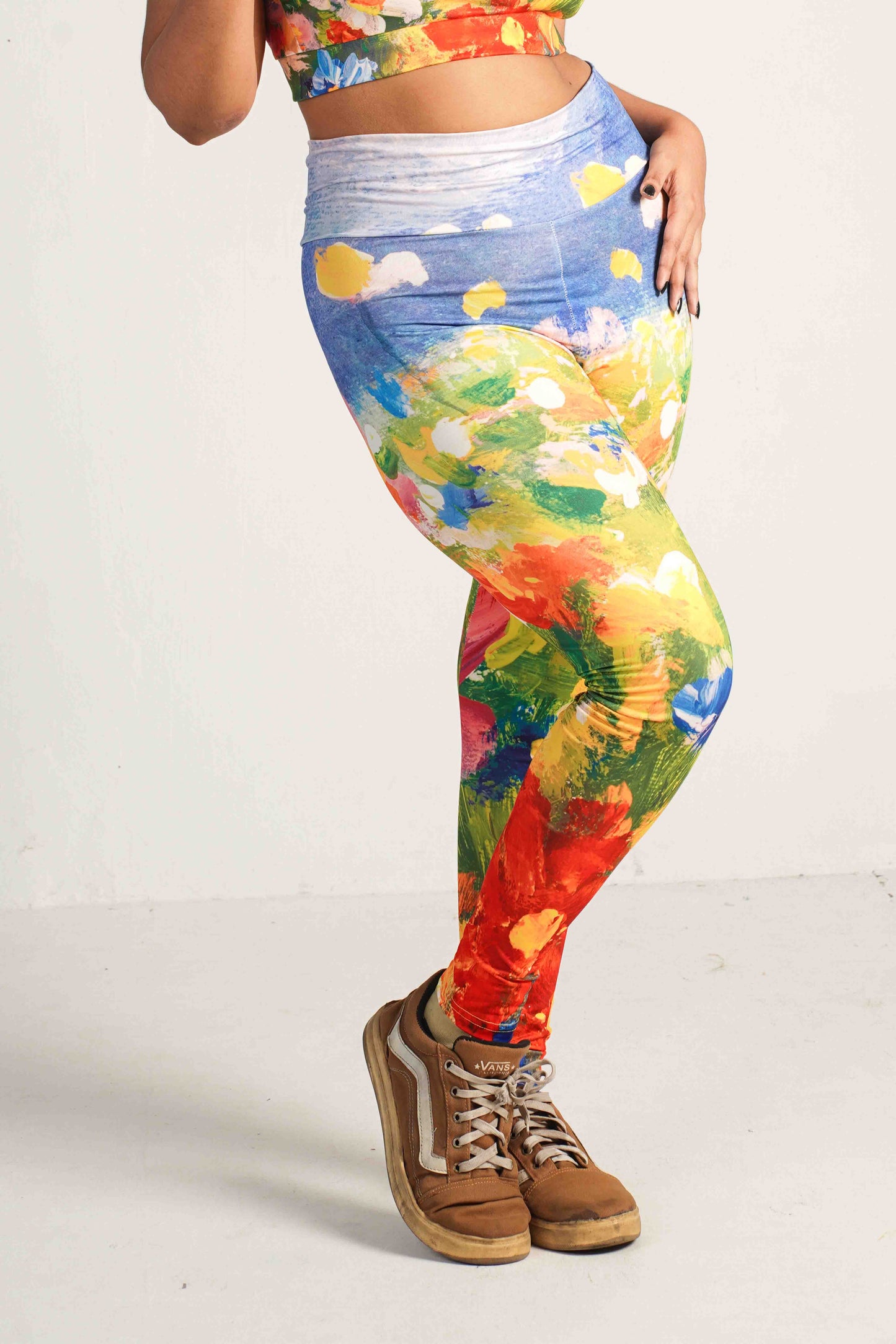 FloraFlow Printed Workout Leggings – High-Waisted, Stretchable & Stylish Gym Wear