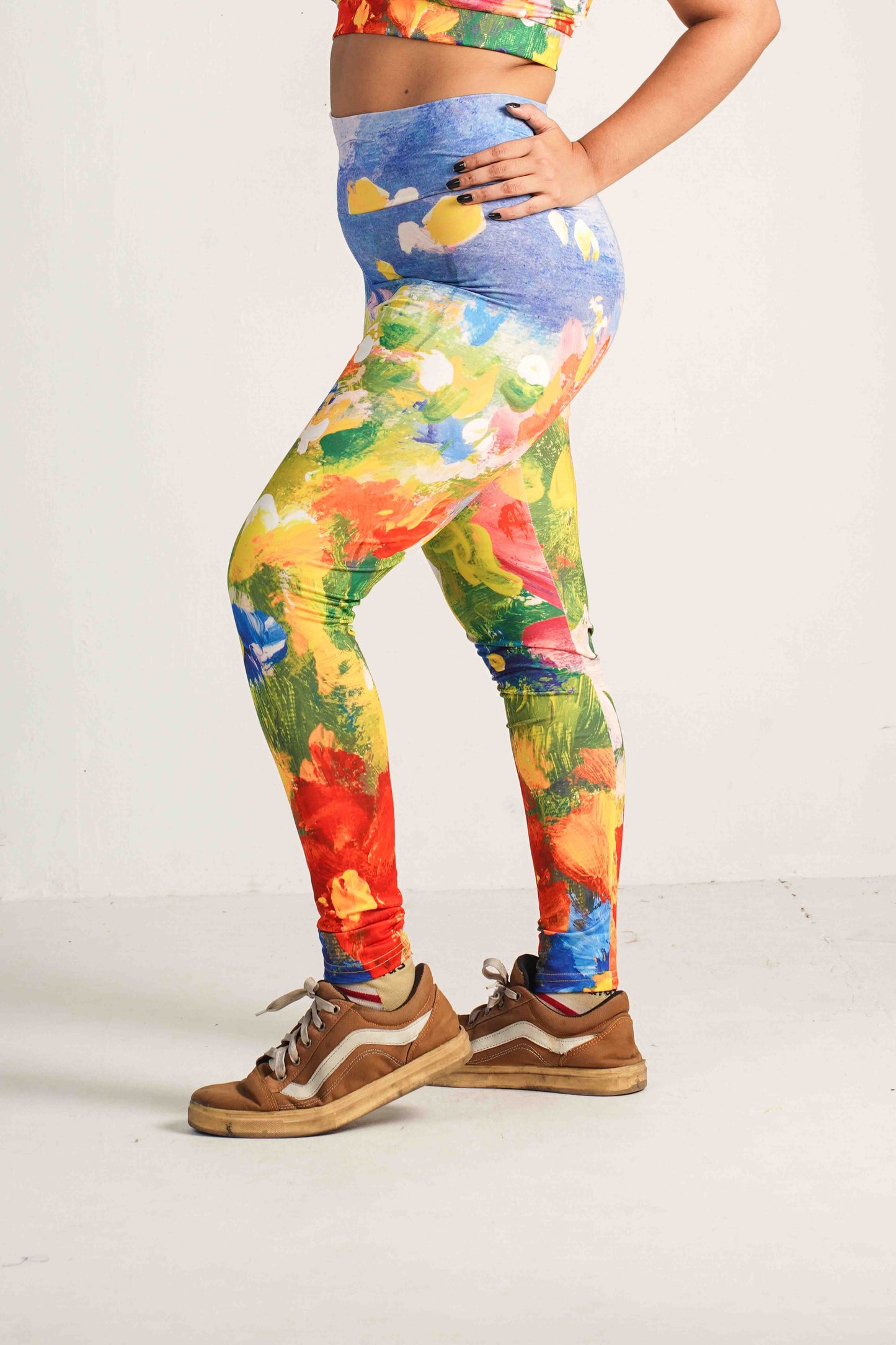 FloraFlow Printed Workout Leggings – High-Waisted, Stretchable & Stylish Gym Wear