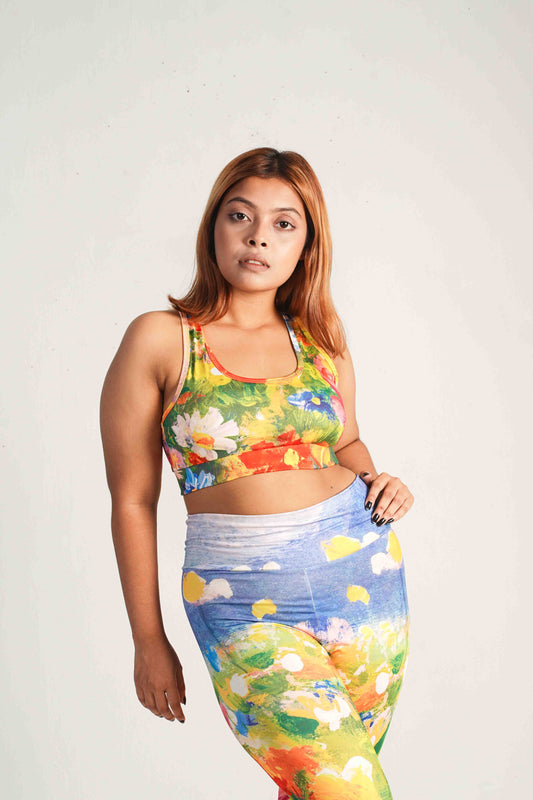 FloraFlow Non-Padded Sports Bra – Lightweight, Breathable Fitness Bra