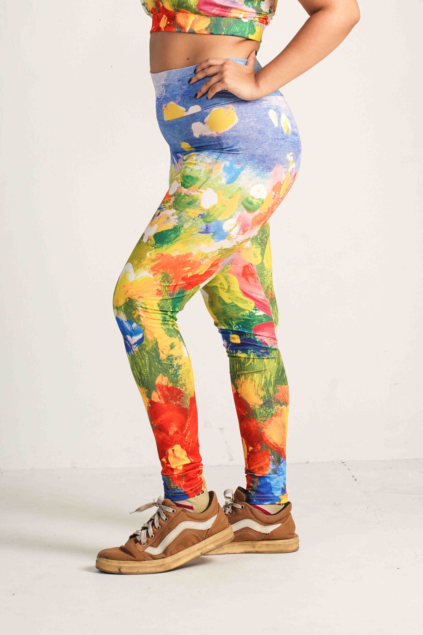 FloraFlow Printed Workout Leggings – High-Waisted, Stretchable & Stylish Gym Wear
