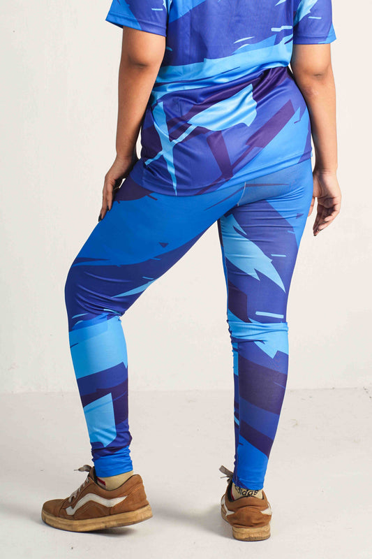 Blaze Crest Printed Workout Leggings – High-Waisted, Stretchable & Stylish Gym Wear