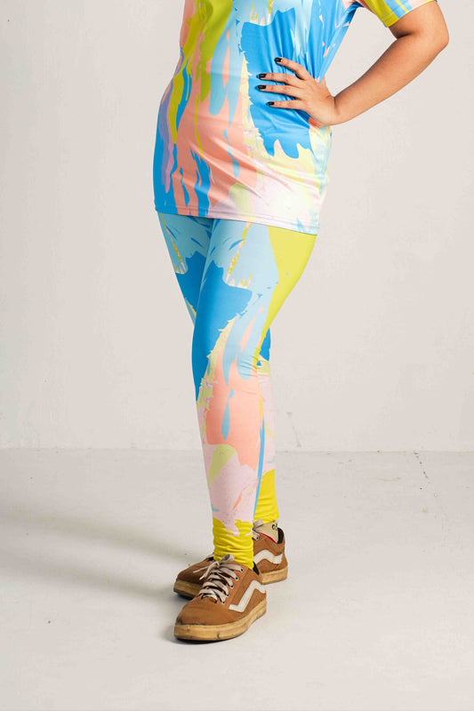 HueMotion Printed Workout Leggings – High-Waisted, Stretchable & Stylish Gym Wear