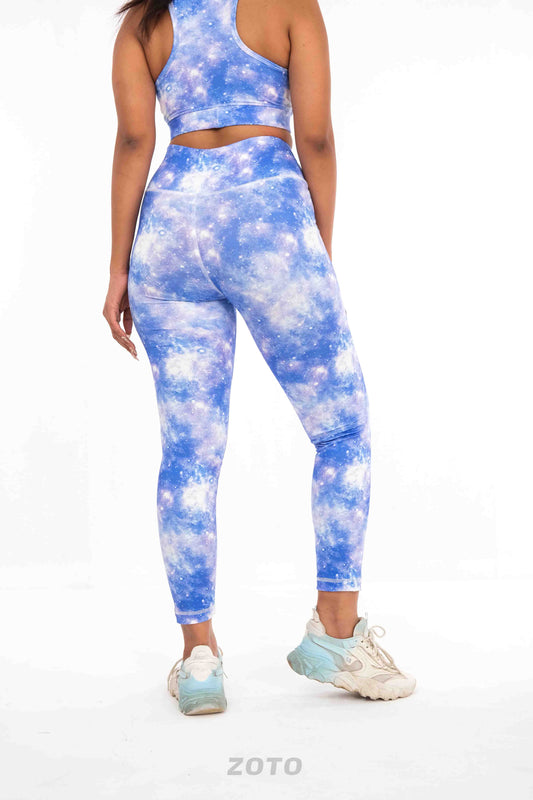 Galaxy Bra Leggings Set for sports and gym