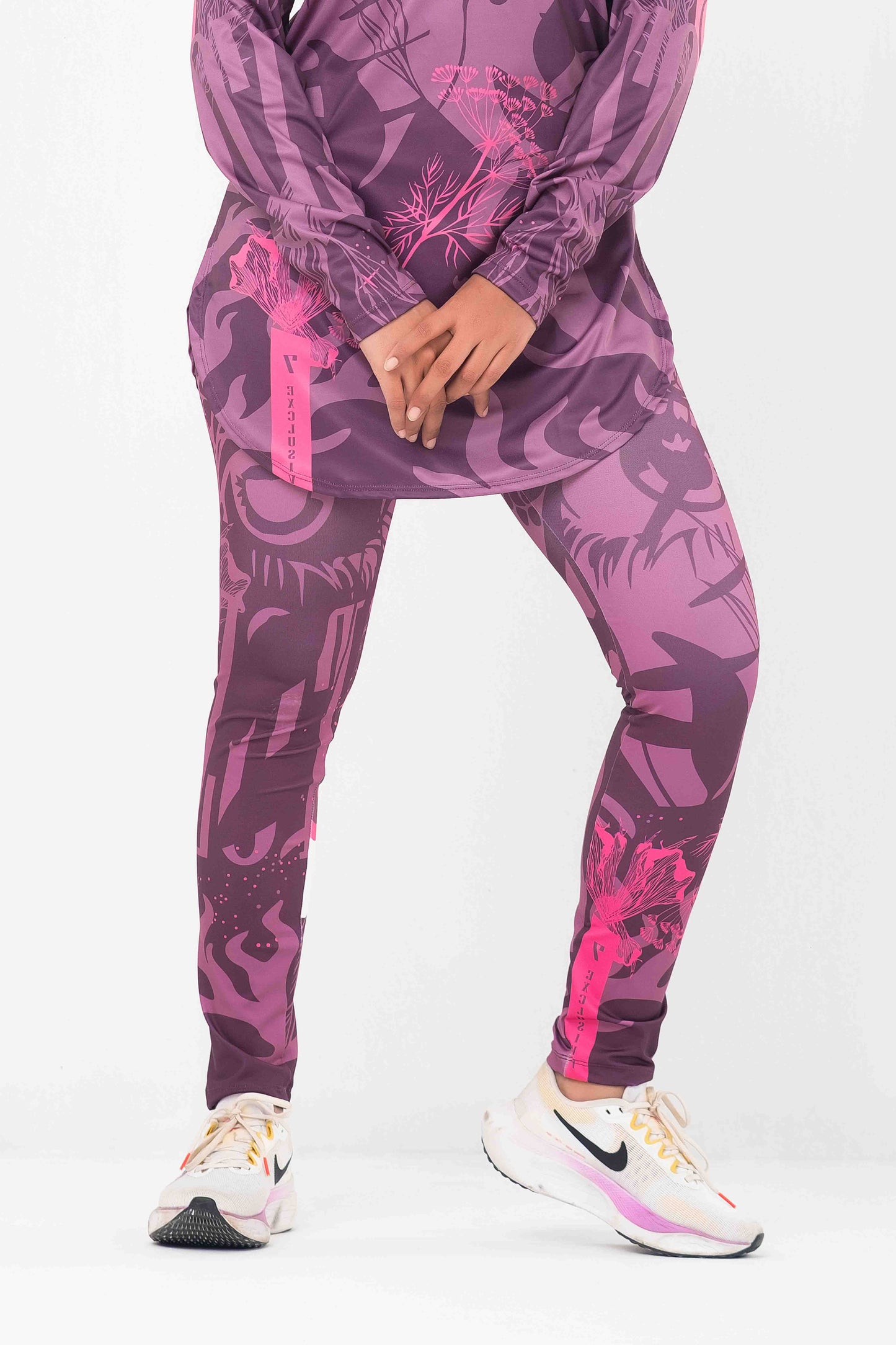 ZenLine Printed Workout Leggings – High-Waisted, Stretchable & Stylish
