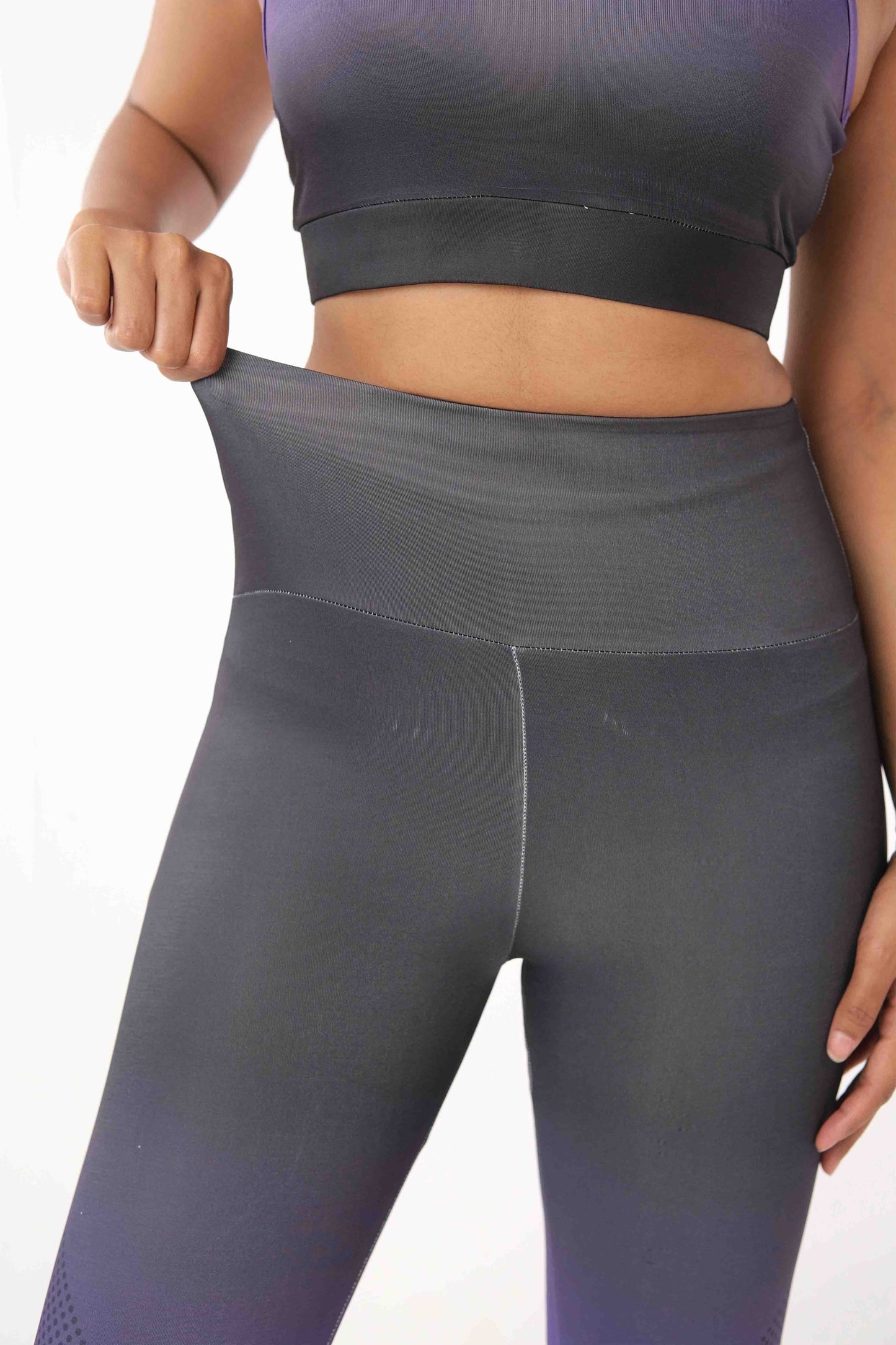 Purple Gredient print 3pcs combo for sports, gym and yoga