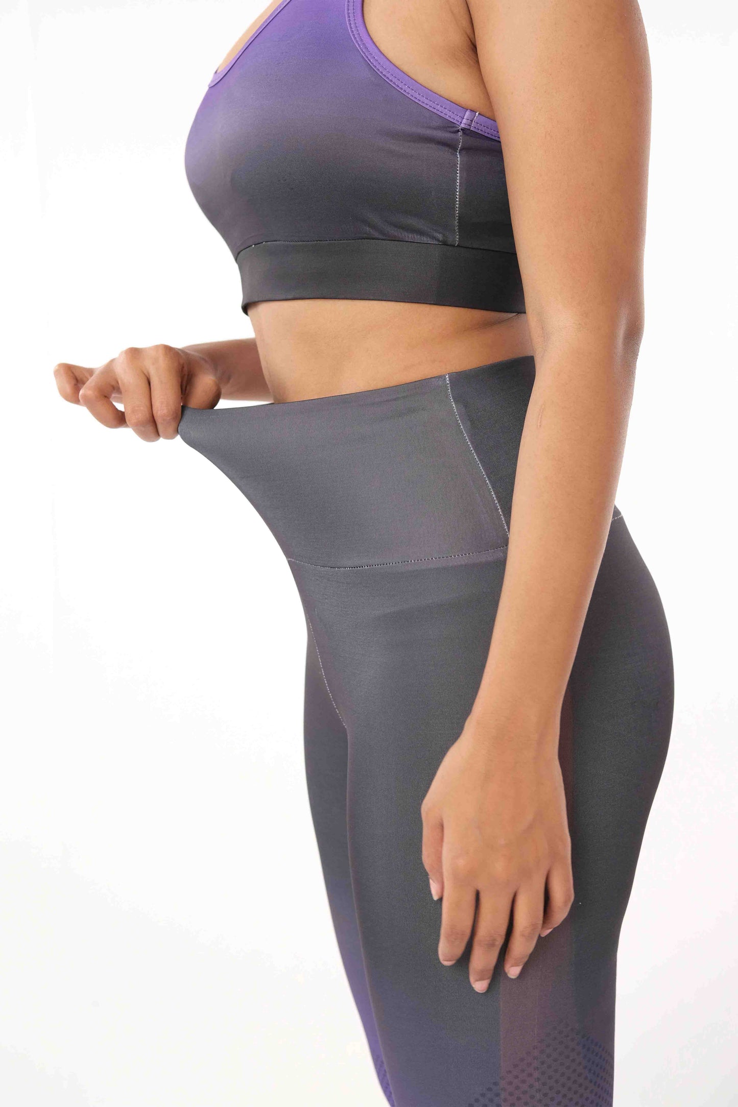 Purple Gredient print 3pcs combo for sports, gym and yoga