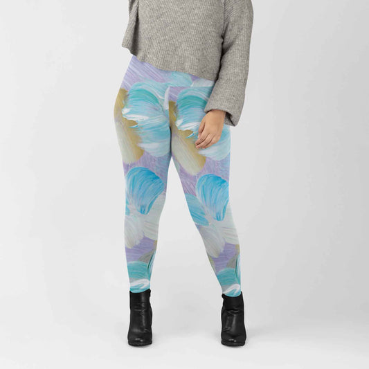 Tropic Vibe Printed Workout Leggings – High-Waisted, Stretchable & Stylish