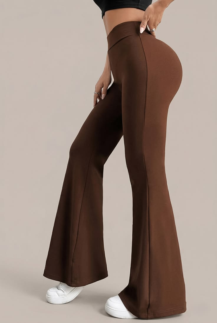 Mocha Taupe Flare Leggings I FL206