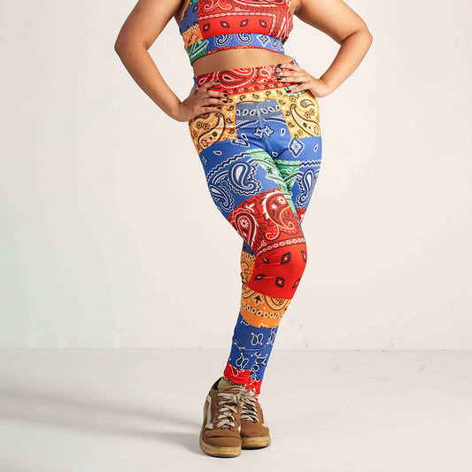 SereneShape Printed Workout Leggings – High-Waisted, Stretchable & Stylish Gym Wear