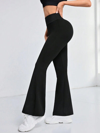 Women's Yoga Flare Pants High Waist Stretch Pants Tummy Control Workout Thermal Lined