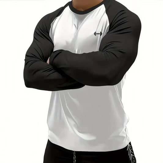 Men'S Slim-Fit Athletic Long Sleeve T-Shirt three pcs combo