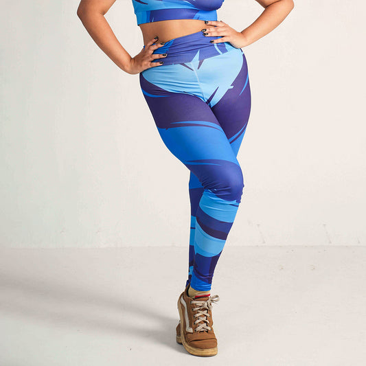 Blaze Crest Printed Workout Leggings – High-Waisted, Stretchable & Stylish Gym Wear
