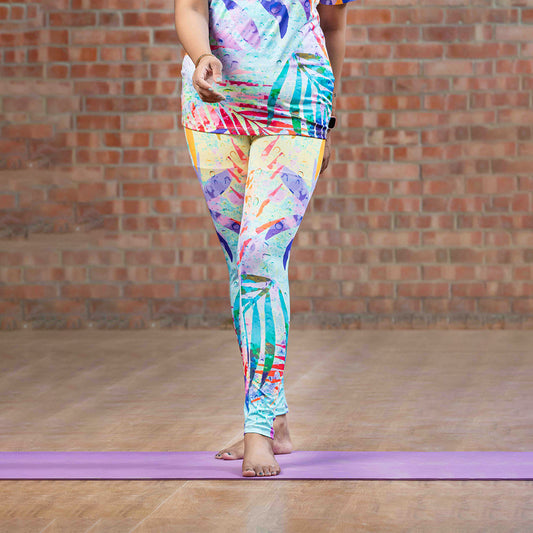 NovaTone Printed Workout Leggings – High-Waisted, Stretchable & Stylish Gym Wear