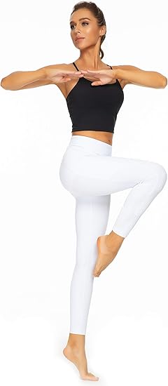 White Yoga Bra Leggings Set for sports and gym