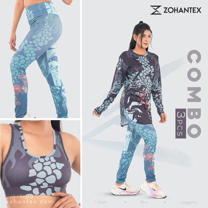 VelocityFit print 3pcs combo for sports and gym CM92