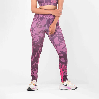 ZenLine Printed Workout Leggings – High-Waisted, Stretchable & Stylish