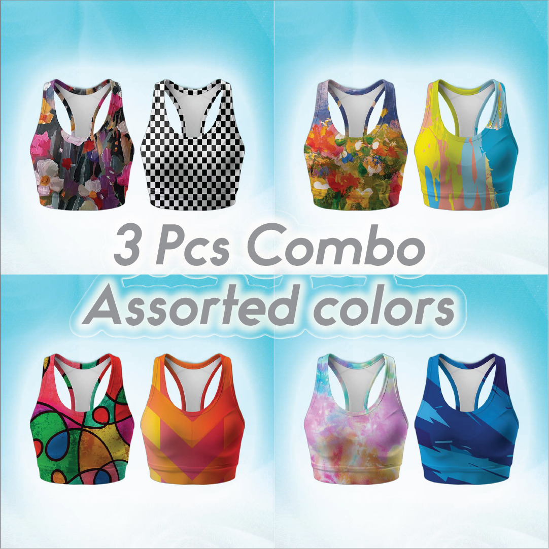 3Pcs Sports Bra Combo BRC1