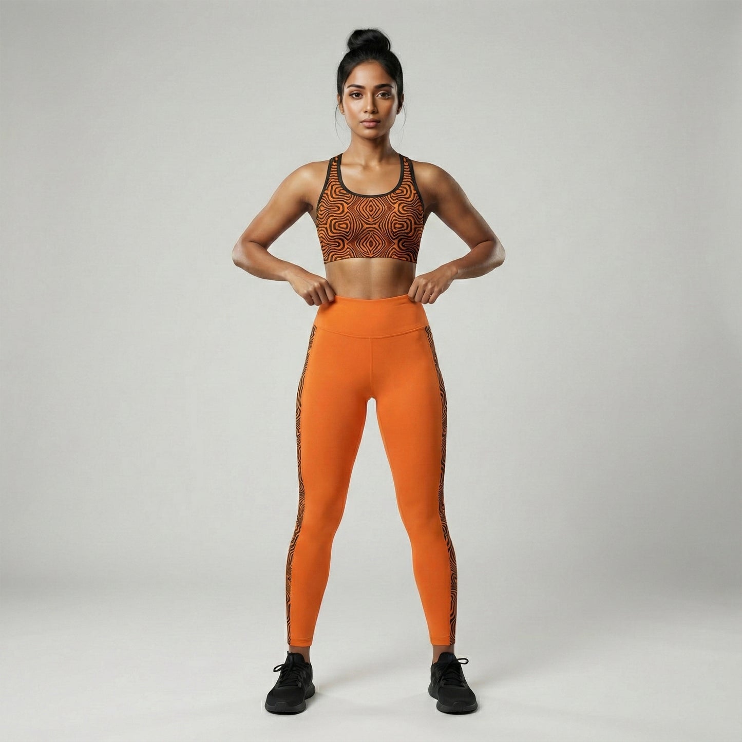 ZOTO Orange Pulse 3-PCS Activewear Combo CM115