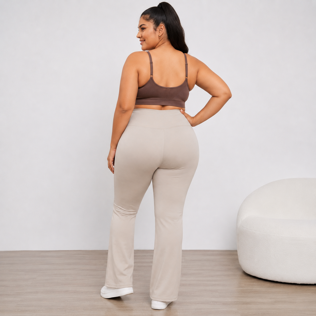 Light Greige FlareFit Leggings I FL204