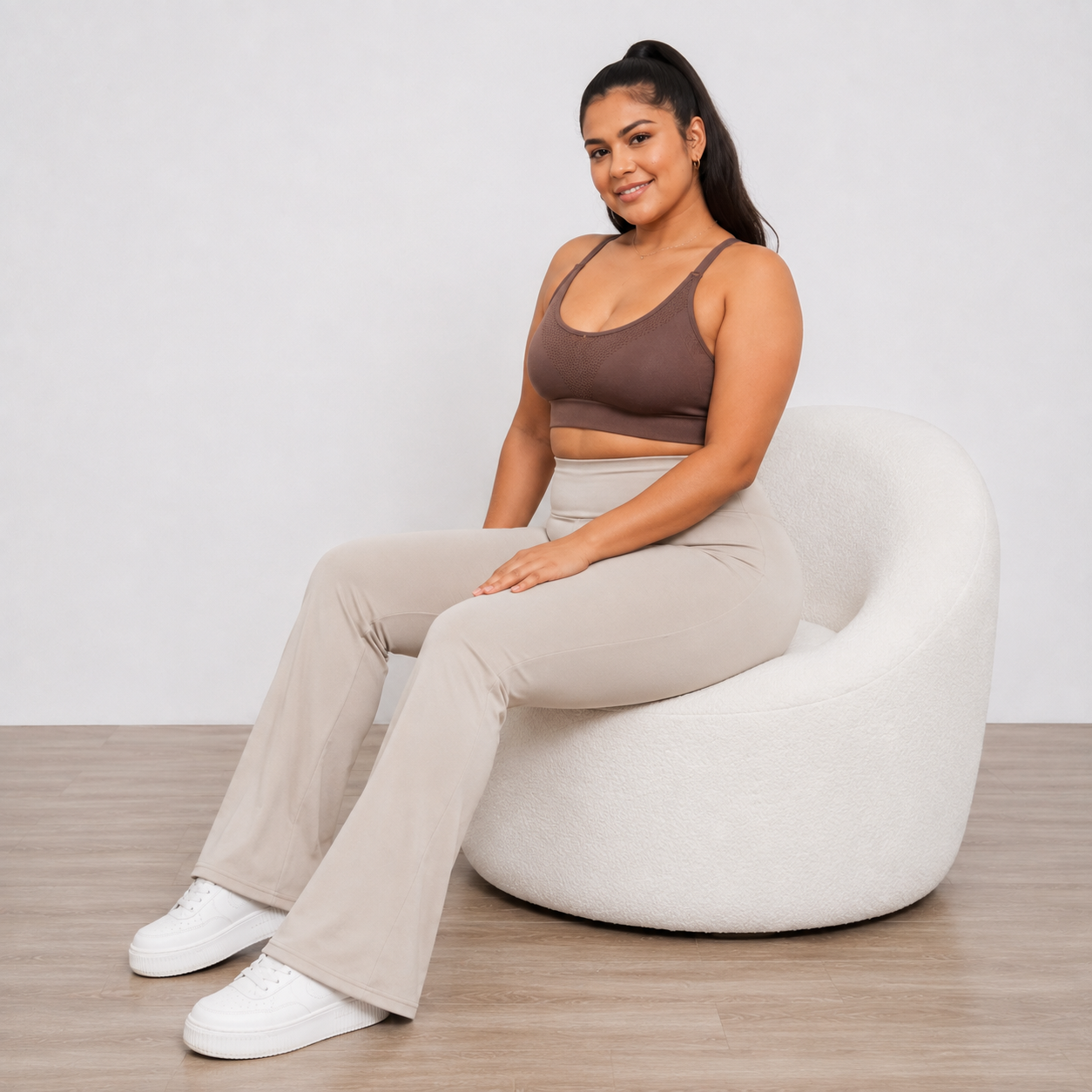 Light Greige FlareFit Leggings I FL204