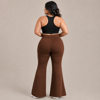 Mocha Taupe Flare Leggings I FL206