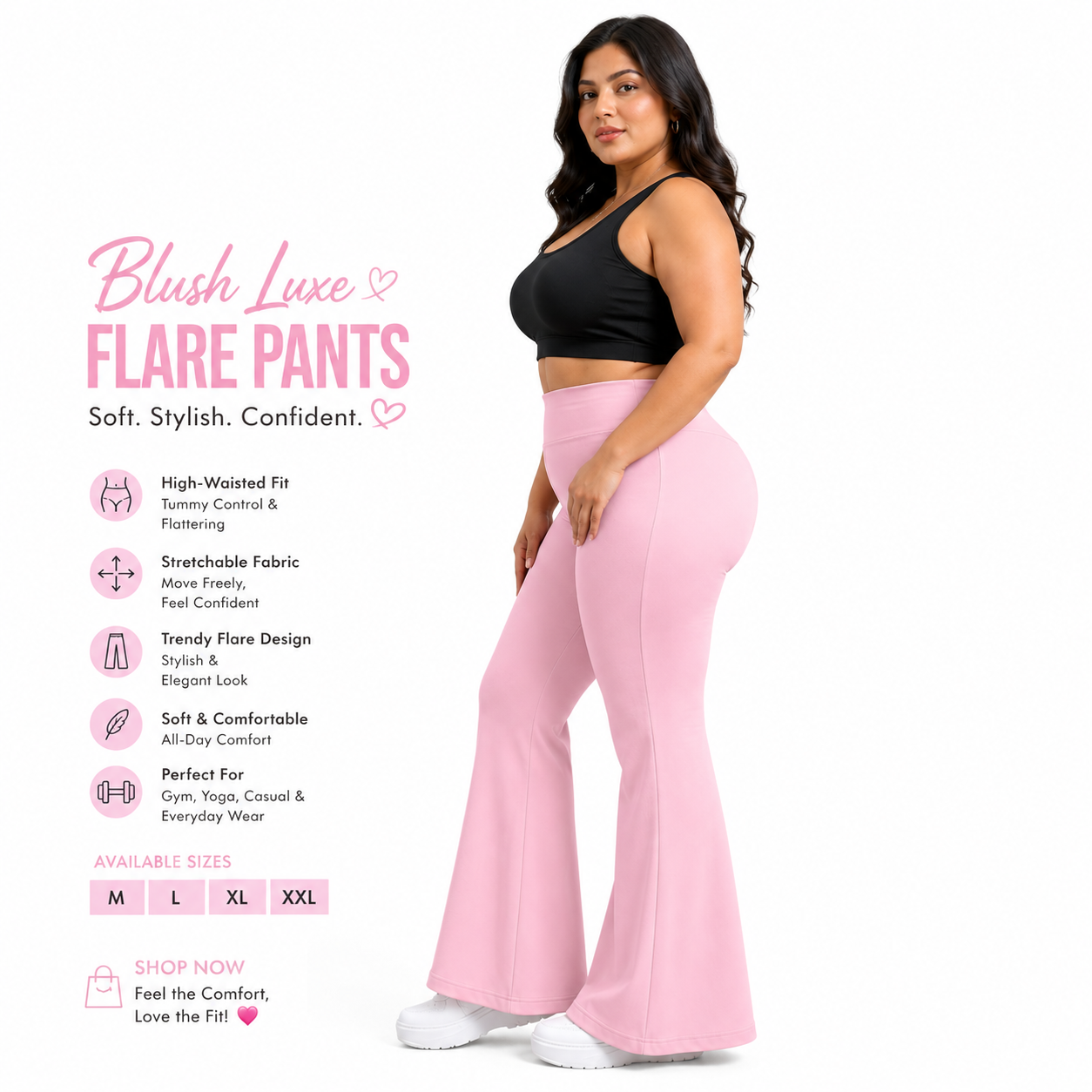 Blush Luxe Flare Pants  I FL205