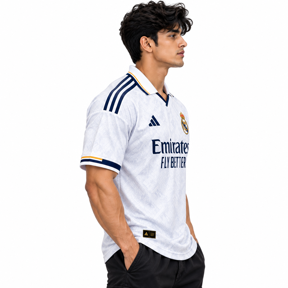 Madrid Heritage White Drop-Shoulder Jersey