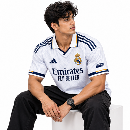 Madrid Heritage White Drop-Shoulder Jersey