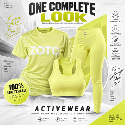 Lime Motion 3-Piece Activewear Set I CM202