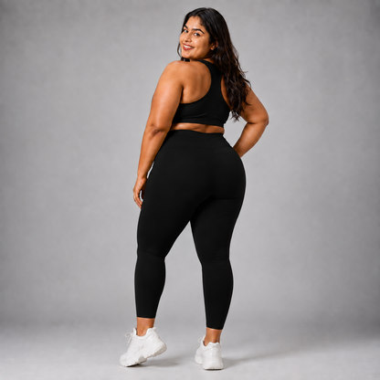 Black Yoga Bra Leggings Set for sports and gym BSET8