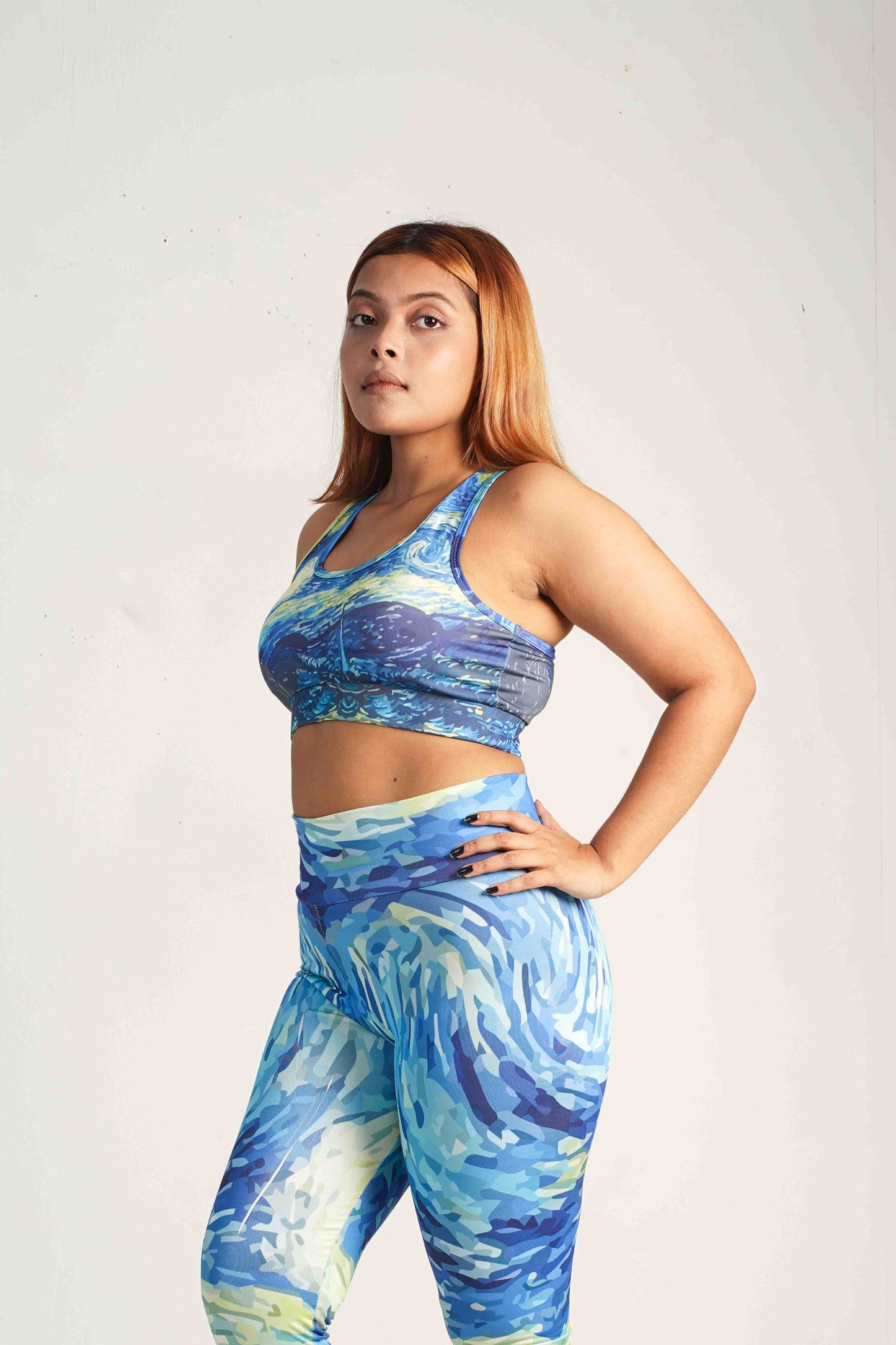 Starry Night Non-Padded Sports Bra – Lightweight, Breathable Fitness Bra