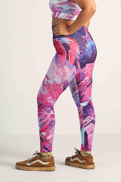 CoreActive Printed Workout Leggings – High-Waisted, Stretchable & Stylish LG24