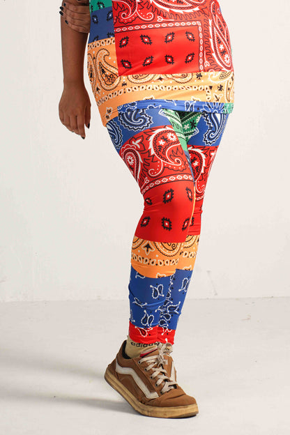 SereneShape Printed Workout Leggings – High-Waisted, Stretchable & Stylish Gym Wear