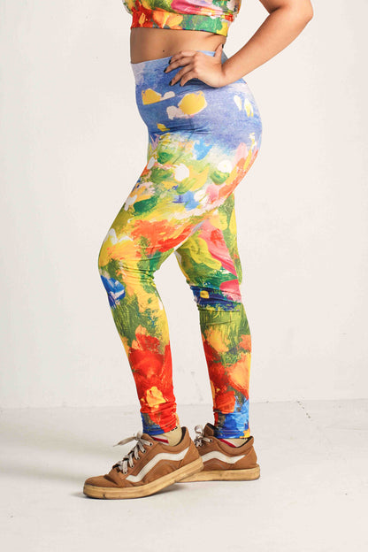 FloraFlow Printed Workout Leggings – High-Waisted, Stretchable & Stylish Gym Wear