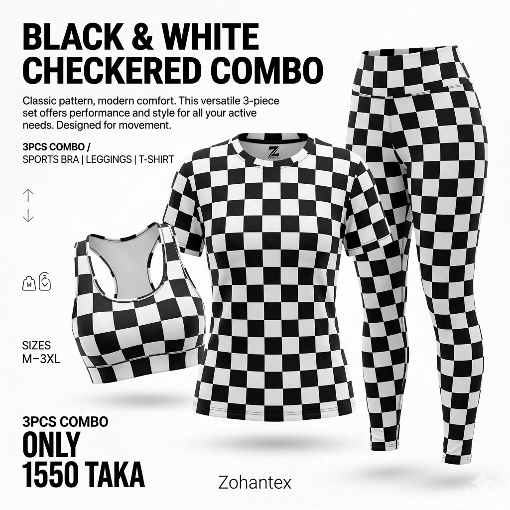 Black&White Checked Combo CM43