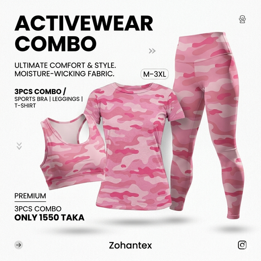 Pink Army kemoprint Activewear Combo CM46