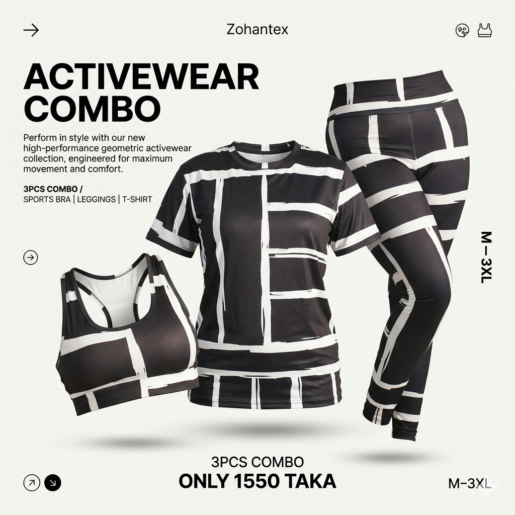 Black Activewear Combo CM25
