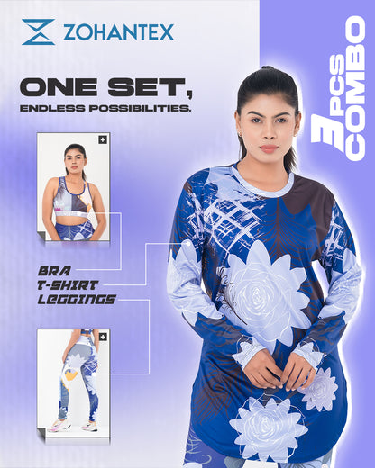 AirTide print 3pcs combo for sports and gym CM93