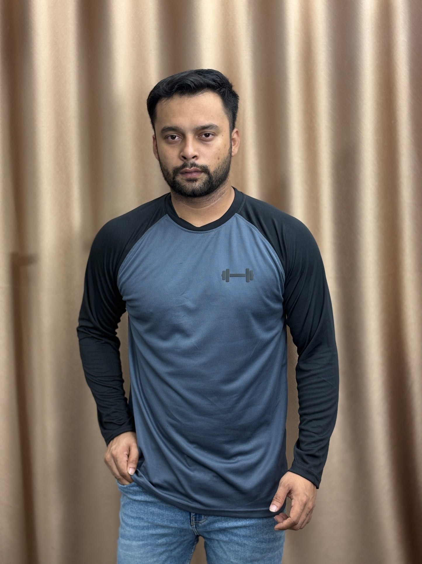 Men'S Slim-Fit Athletic Long Sleeve T-Shirt 2pcs combo