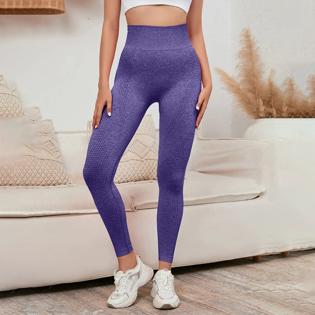 Women's Purple Shameless Leggings – High-Waisted, Body-Shaping & Sweatproof Activewear